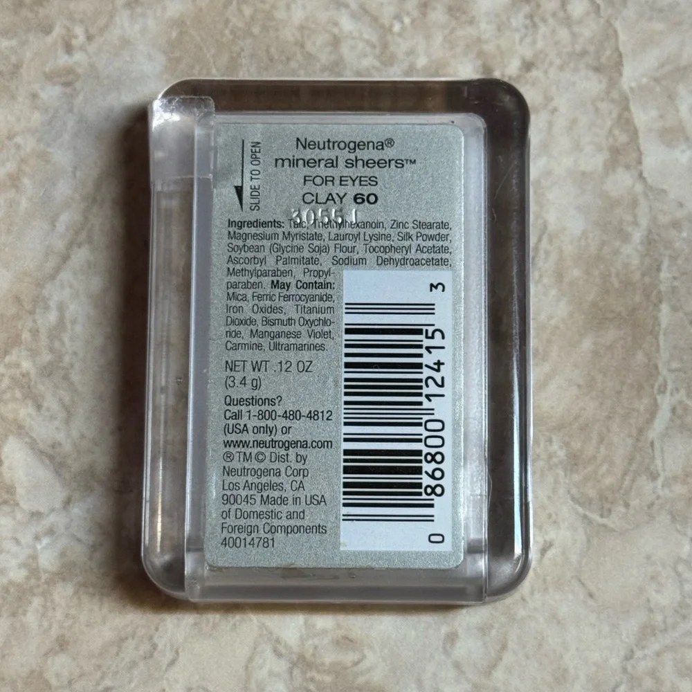 Neutrogena Mineral Sheers for Eyes Eyeshadow Palette Duo 60 Clay NWT Sealed